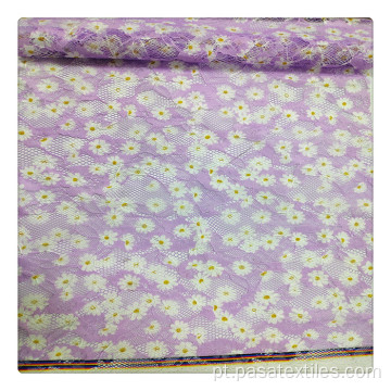 Shaoxing Factory Design personalizado Polyester Dress Print Print Flower Flower Fabric para pijamas